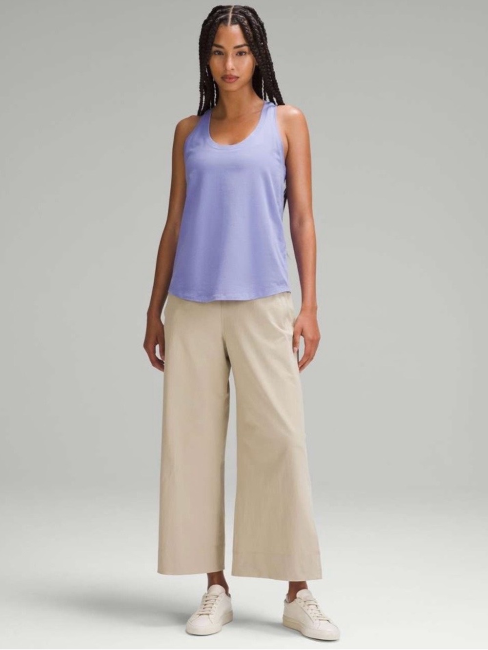 Lululemon Dark Lavender Relaxed Fit Pima Cotton Love Tank Top Size 10